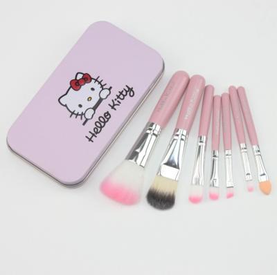 China Easily Apply 7 Pcs Makeup Brush Kit Eyeshadow Facial Cleansing Brush Set for sale