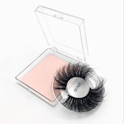 China Natural Hot Selling Siberian Dramatic Long 25mm 5D Mink Eyelashes Real Mink Eyelashes Lashes With Custom Box for sale