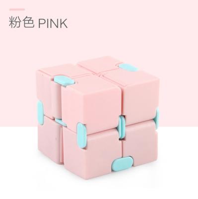 China New Plastic Educational Intellectual Rise Macaroon Relaxing Infinity Cube Colorful Moving Person Magic Toys for sale