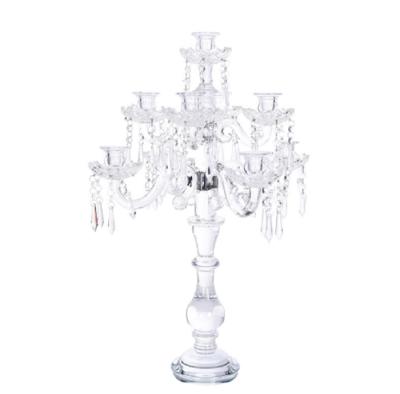 China Luxury Flat Glass Candle Holder Diamond Candle Holder Tabletop Salt Glass Crystal for sale