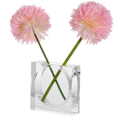 China Flared crystal vase in crystal clear glass CLASSIC in colores of glass vase and in flower of crystal vases for sale