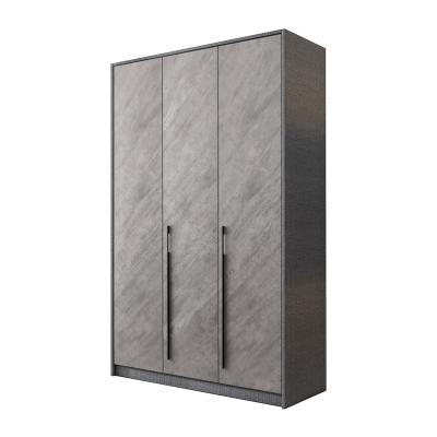 China Modern minimalist three-door wardrobe storage wardrobe Nordic style large wardrobe bedroom storage cabinet for sale