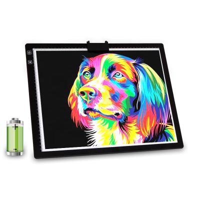 China Hot new /design /art A3 LED graphic/radio model trace tracing protective light box artist tracing light pad rechargeable box with adjustable stand for sale