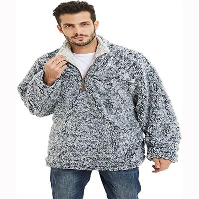 China 2022 High Quality Anti-wrinkle Half Fleece Zipper Pullover Sherpa Sherpa Fleece Sweater Streetwear for sale