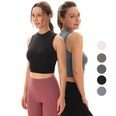 China Plus Size Tights Yoga Exercise Vest Running Quick Dry Fitness Clothes Body Building Sports Sleeveless Top for sale