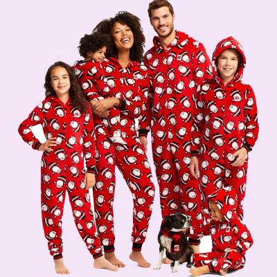 China 2020 Autumn New Print Thermal Christmas Winter Home Wear Overalls For Parents And Children for sale