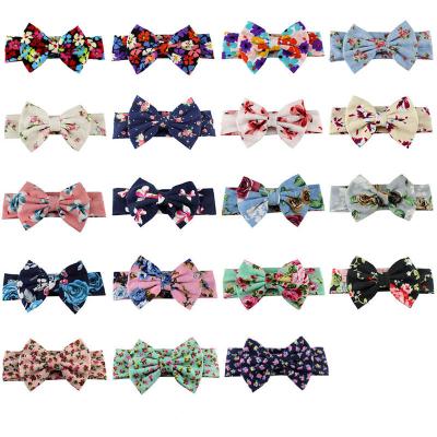 China Cute Hot Sale Bow Printing Headband Cotton Headband Baby Headband for sale