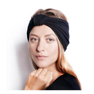 China Friendly Material/Luxury Korean Women/New Fashion To Summer Knot Sports Headband Yoga Hair Accessories Elastic Fabric Simple Twisted Girls Wraps for sale