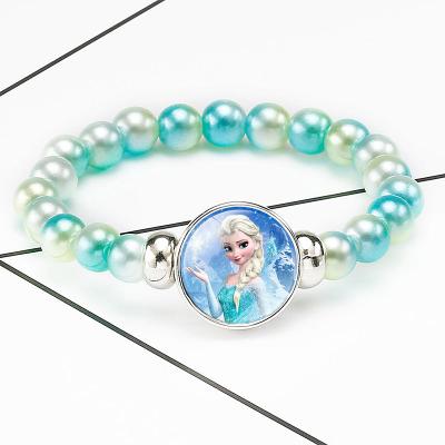 China New Cute Cartoon Unicorn Beaded Bracelet Children's Gem Bracelet For Gift for sale