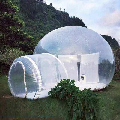 China Outdoor Waterproof Inflatable Waterpoof PVC 3m Transparent Bubble Dome Tent With Tunnel for sale