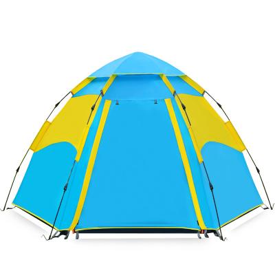 China Thickening Hexagonal Outdoor Automatic Rainproof Camping Waterpoof Tent Equipment Outdoor Camping Rainstorm for sale