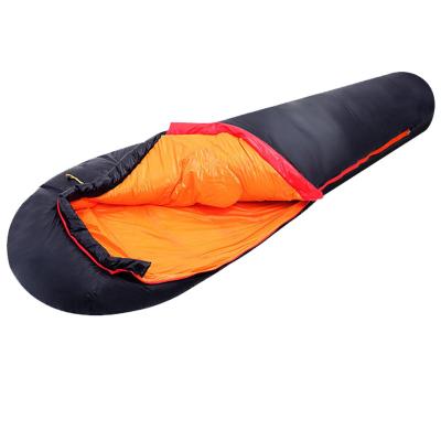 China Custom Wholesale High Quality Hybrid Type Mat Zipper Quilt Hiking Camping Winter Spring Autumn Duck Down Mummy Single Sleeping Bag for sale