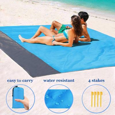 China Custom Terylene Logo Beach Mat Blanket Waterproof Sand Proof for sale