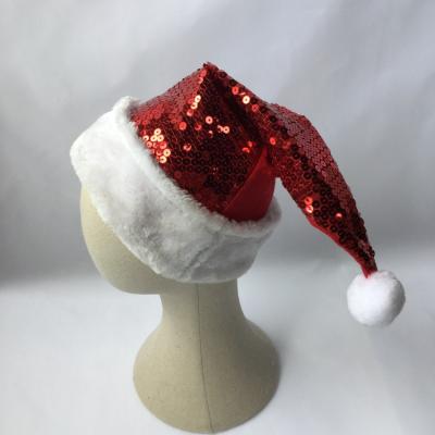 China Christmas Santa Hat 16YG1002-1 from Santa Hat Double Layer Luxury Christmas for sale