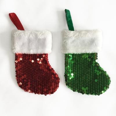 China New Design Glitter Christmas Gifts Christmas Stocking Ornaments 16YG2014-1 for sale