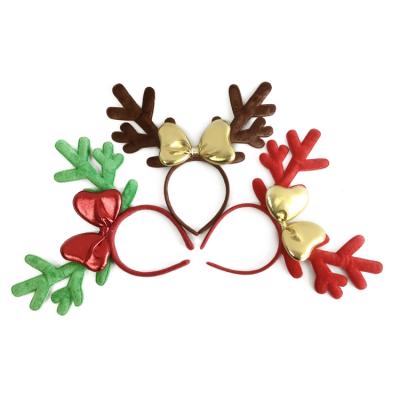 China Christamas Christmas Home Decoration Christmas Holiday Party Decoration Red Deer Antlers Headband for sale