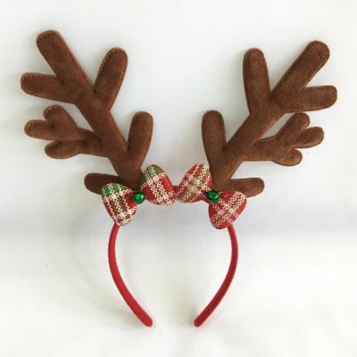 China Wholesale Christamas Decoration Reindeer Antler Christmas Headband Christmas Deer Antlers Headbands for sale