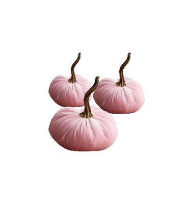 China Home Decor Pumpkin Silk Velvet Pumpkin Ornament Festival Decoration Halloween Pumpkin for sale