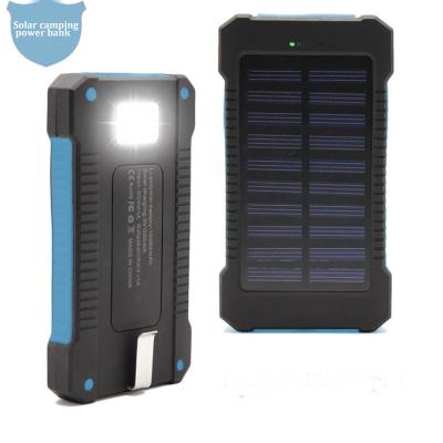 China Waterproof Portable Solar Charger Solar Panel Power Bank 10000mah 20000mah Solar Powerbank for sale