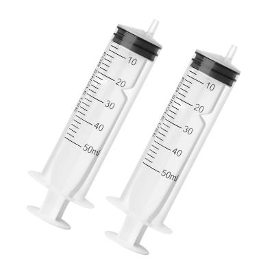 China Large Industrial Use Plastic Science Labs Measuring Syringe Multiple Uses Industrial 50ml Luer Slip Syringe for sale