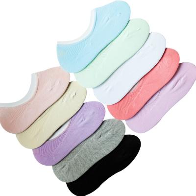 China Good quality summer cotton athletic boat jars women show sock non slip non slip pure color socks for sale