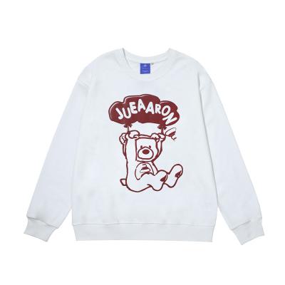 China Japanese Style Blast Ink Print T-shirt Bear Pattern High Street Fashion Hoodie Pullover Sweater Anti-Shrink Shirt for sale