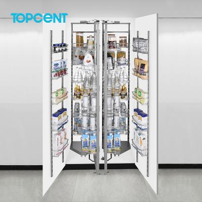 China TOPCENT Modern Soft-Stop Tandem Galley Half Unit / Sideboard Pull Out Wire Storage Solution for sale