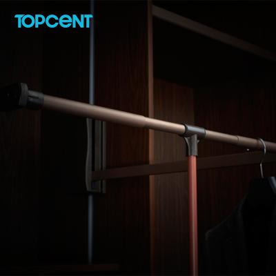 China Cosing Topcent Soft Metal Wardrobe Hardware Closet Hanger ACK Lower Wardrobe Lift Pull Down Closet Rod for sale