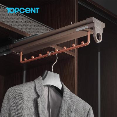 China Topcent Modern Wardrobe Accessories Sliding Cabinet Hanger Suit Rack Clothes Rack Organizer for sale