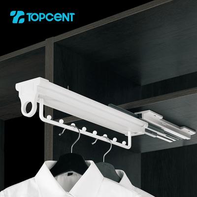 China TOPCENT Wholesale Modern Wardrobe Accessories Cabinet 8 Ball Bearing Hanging Racks Clothes Garment Display Rack For Clothes for sale