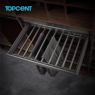 China Topcent Modern Wardrobe Accessories Cabinet Trouser Hanger Metal Holder Pants Hanger in Wardrobe Cabinet for sale