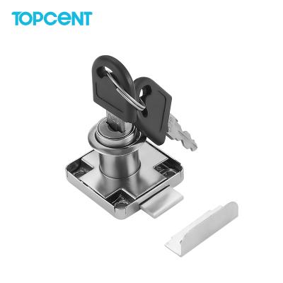 China Locks & Smoothly Opens Ardrobe Zinc Alloy Door Cam Key Cabinet Office Hardware TOPCENT Furniture Glass Drawer Lock for sale