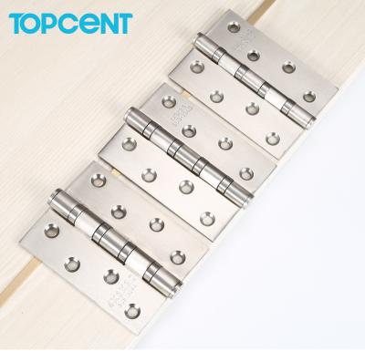 China Topcent 304 Ball Bearing Furniture End Iron Stainless Steel Hardware Door Hinges Folds for sale