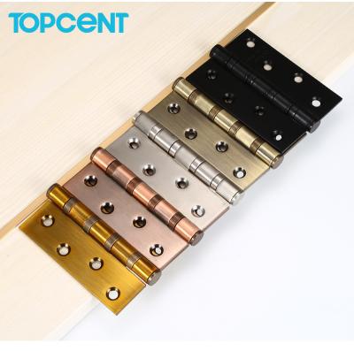 China Topcent Ball Bearing Hardware Accessory Furniture 304 Stainless Steel Iron Metal Round Spring End Pivot Corner Door Hinge for sale