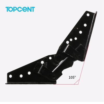 China TOPCENT 3 Positions Metal Sofa Hinge Furniture Hardware Adjustable Click Mechanism Slam Sofa Hinge for sale