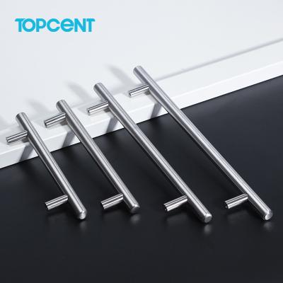 China TOPCENT Modern Furniture Hardware Drawer Buffet Knobs Door Stainless Steel Handle for sale