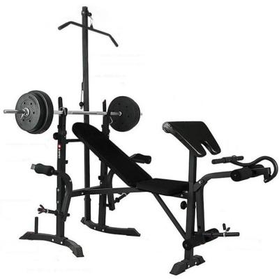 China ZYFIT Indoor Multifunctional Exercise Bench Gold 20 in 1 Gym Weight Bench with Lat Pulldown for sale