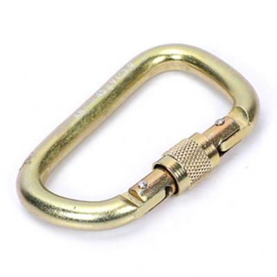 China Industry Factory Direct Sale General Custom Logo Popular Safety Steel D Type Carabiner for sale