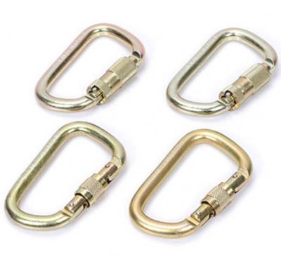 China General Industry Can Wholesale Hot Logo Pop Safety Steel Custom D Carabiner for sale