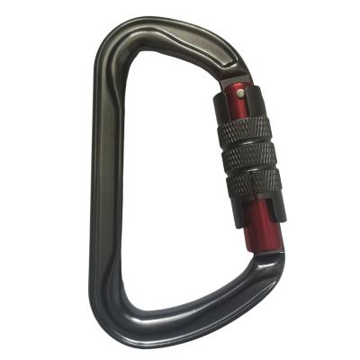 China Lightweight General Industry Tool Black Multi Rise Customized Mini Carabiner D-Type Hook for sale