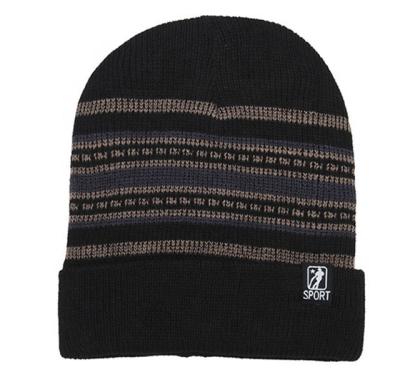 China COMMON Knit Beanie Hat Winter Thermal Thick Fleece Snow Skull Ribbed Beanie Hat Cap For Men And Women for sale