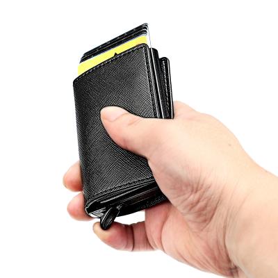 China 2021 Classic RFID Wallet Men's Style Aluminum Metal Blocking RFID Card Holder for sale