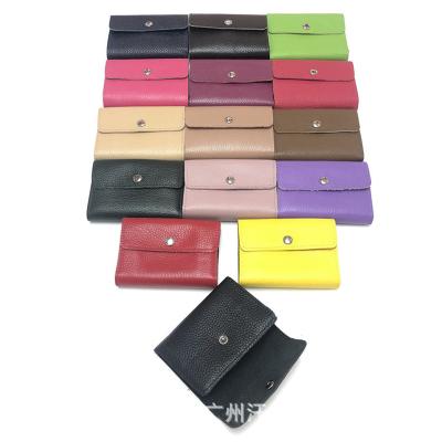 China New Arrival Unisex 11 Yard Men's Land Card Holder Bulk ID Card Holder Simple Slim Genuine Leather Wallet for sale