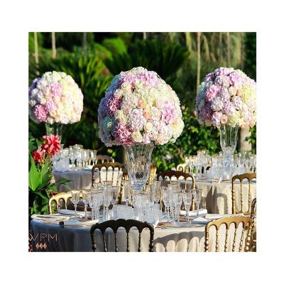 China Luxury Cream Rose Flower Decor Wedding Silk Artificial Flower Indoor Outdoor Decoration Bulk Table Centerpieces Artificial Flowers For Sale for sale