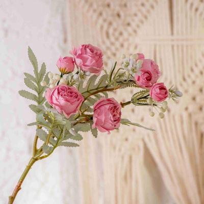 China 12 Simulation Chrysanthemum Group Artificial Flower Wedding Decoration Ornaments Simulation Pink Flat Bride Bouquet Eco-friendly for sale