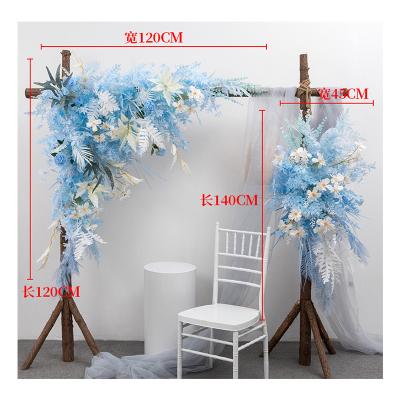 China Artificial Silk Rose Wedding Decor Flower Wall Backdrop Table Background Flowers Wall Wedding Arch Wedding Party Event Decoration Reception for sale