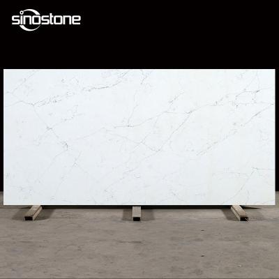 China New Design Modern large maker slab low color silicon durable white artificial quartz stone tiles for sink kitchen table for sale