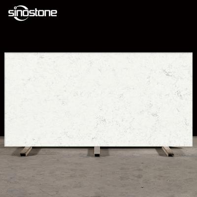 China Durable Dull Polish Surface Quartz Artificial Stone Countertops Slab Durable Stone Countertops Carrara White Quartz Slab for sale