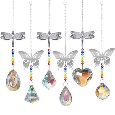 China Pendant Many Styles Crystal Ball Prism Window Sun Visor Rainbow Dragonfly Butterfly Maker Sun Catcher Accessories for sale