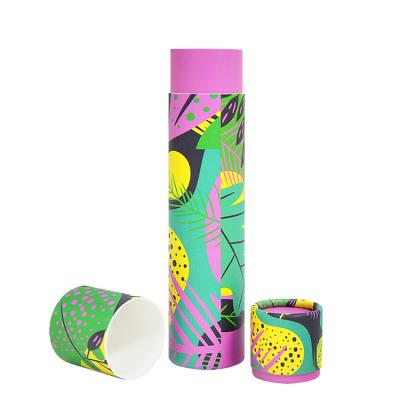 China Gift & New Style Craft Cylindrical Shape Eco Friendly Custom Bags Packaging Biodegradable Paper Tea Box for sale